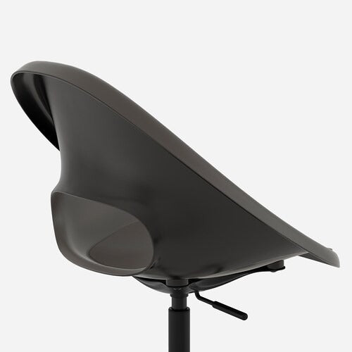 ELDBERGET / MALSKÄR Swivel chair, dark grey/black
