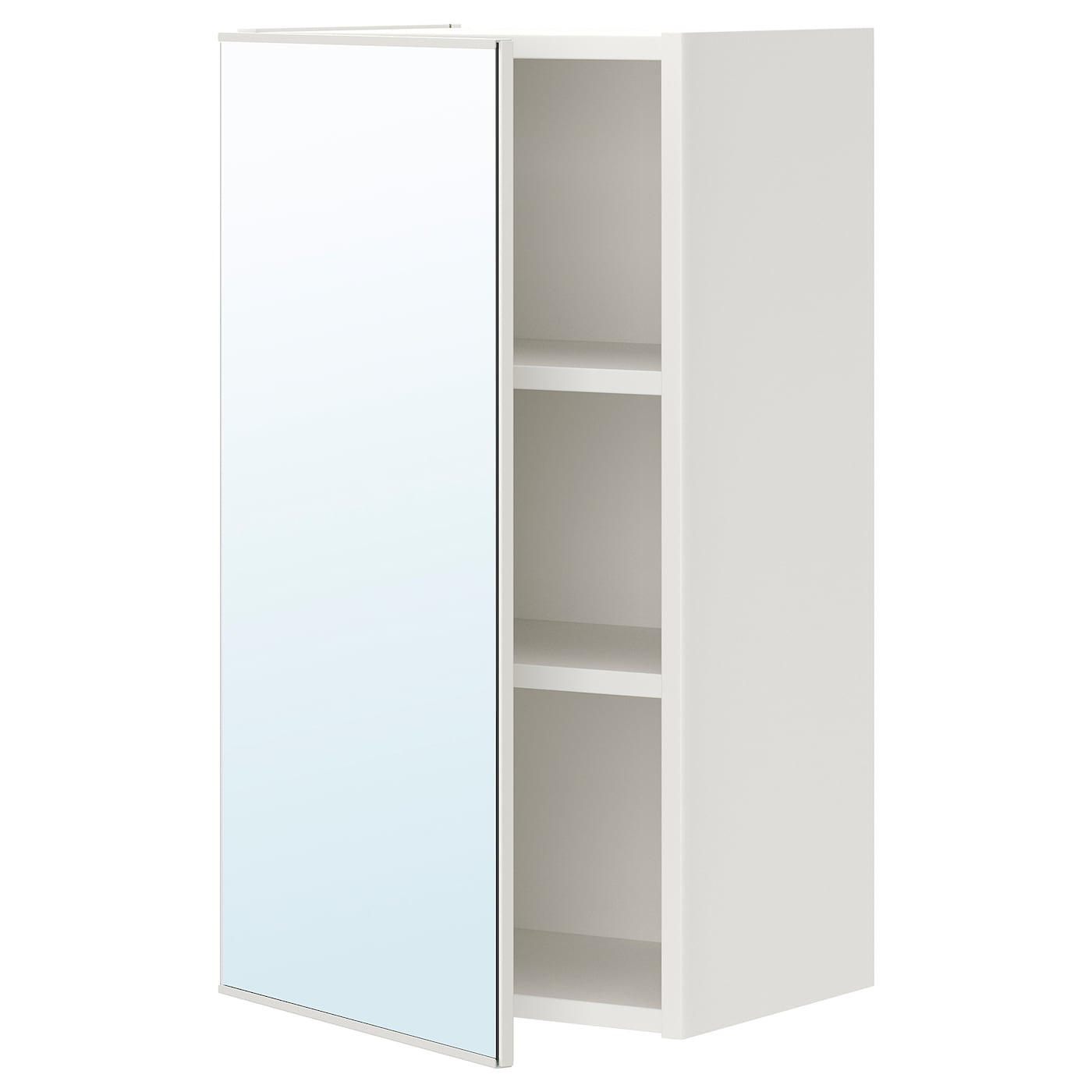 ENHET Mirror cabinet with 1 door, white/grey frame, 40x32x75 cm