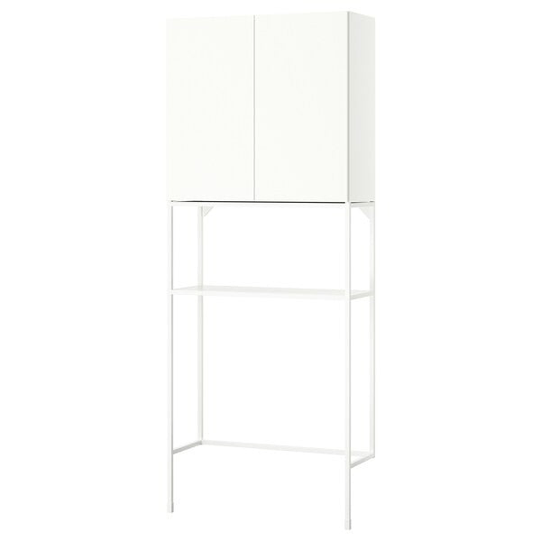 ENHET Storage combination, white/oak effect, 80x32x204 cm