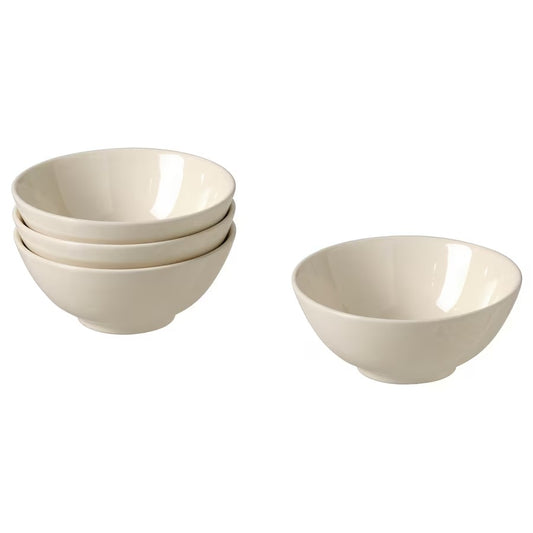 FÄRGKLAR Bowl, glossy beige, 12 cm