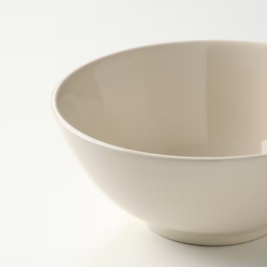 FÄRGKLAR Bowl, glossy beige, 12 cm