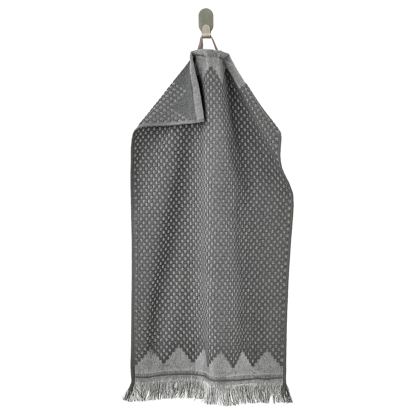 FJÄLLSTARR Bath towel, dark grey, 70x140 cm