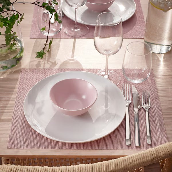 FLYGFISK Place mat, light beige, 38x30 cm