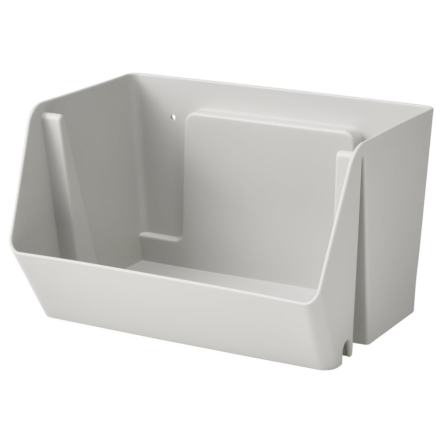 FODERTRÅG Organiser for desk/wall, light grey, 25x18x15 cm