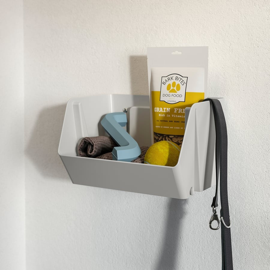 FODERTRÅG Organiser for desk/wall, light grey, 25x18x15 cm