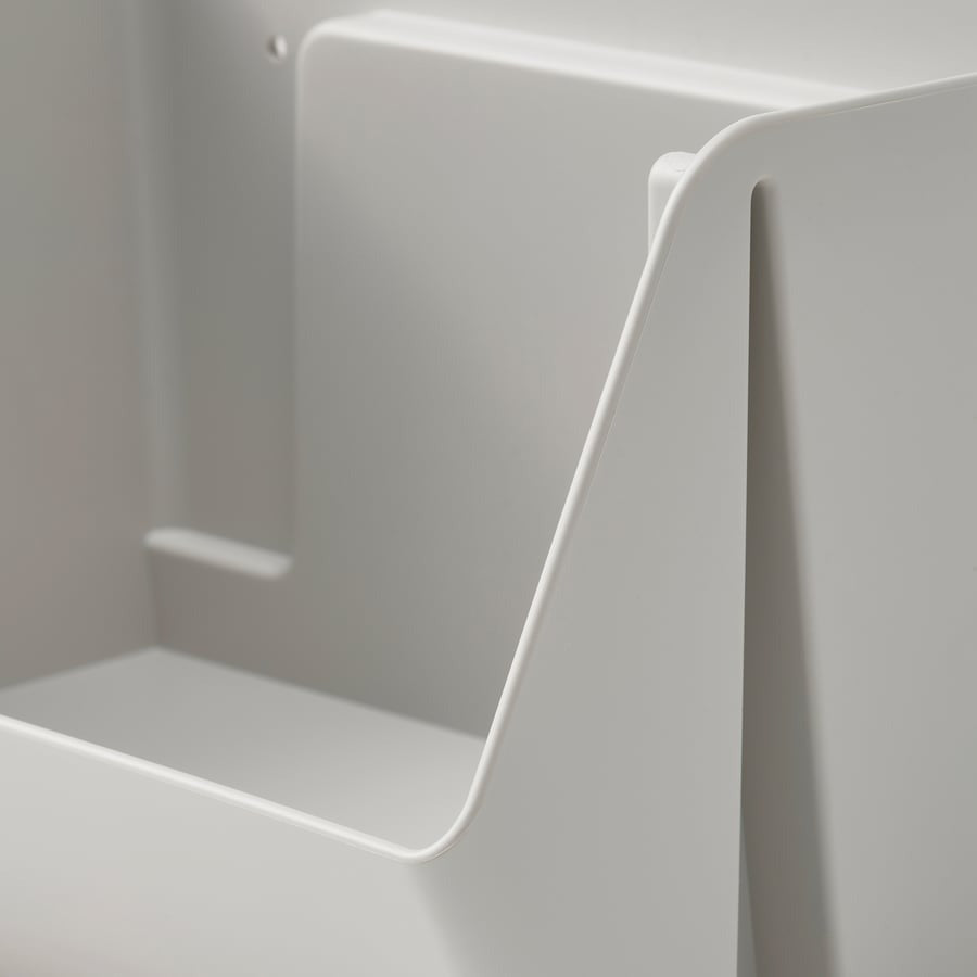 FODERTRÅG Organiser for desk/wall, light grey, 25x18x15 cm