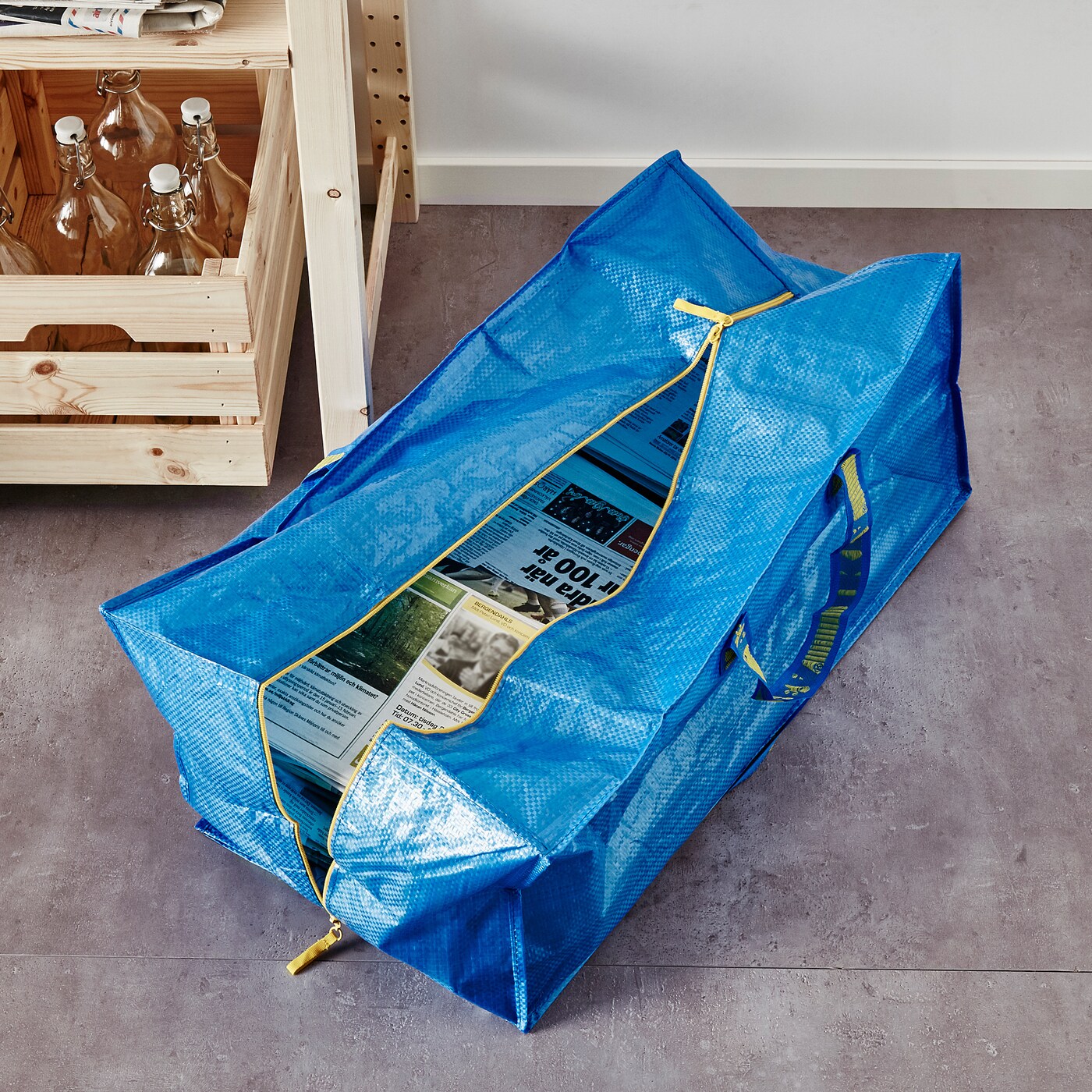 FRAKTA Trunk for trolley, blue, 73x35x30 cm 76 l