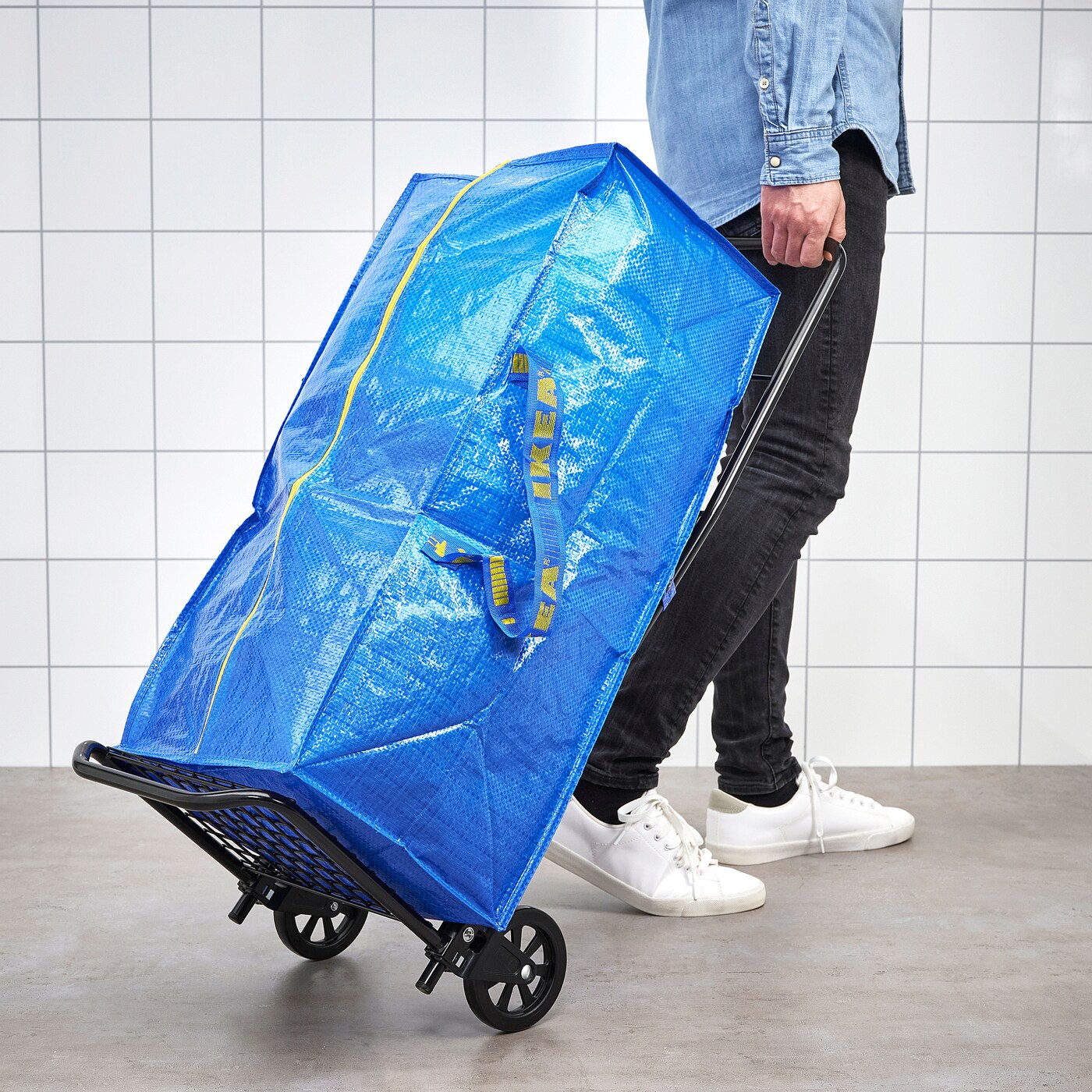 FRAKTA Trunk for trolley, blue, 73x35x30 cm 76 l