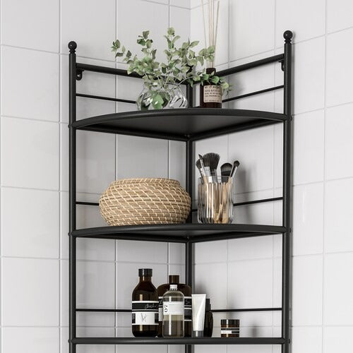 bathroom corner shelf unit