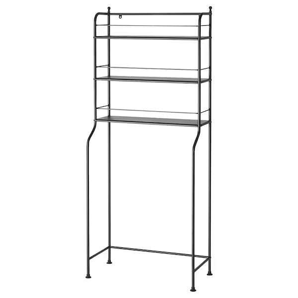 FRÖSJÖN Over-the-toilet shelf, black, 65x156 cm