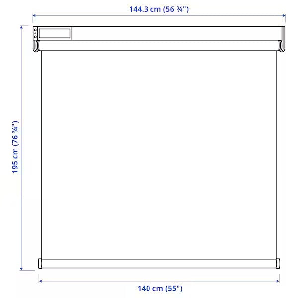 FYRTUR Block-out roller blind, smart wireless/battery-operated grey, 140x195 cm