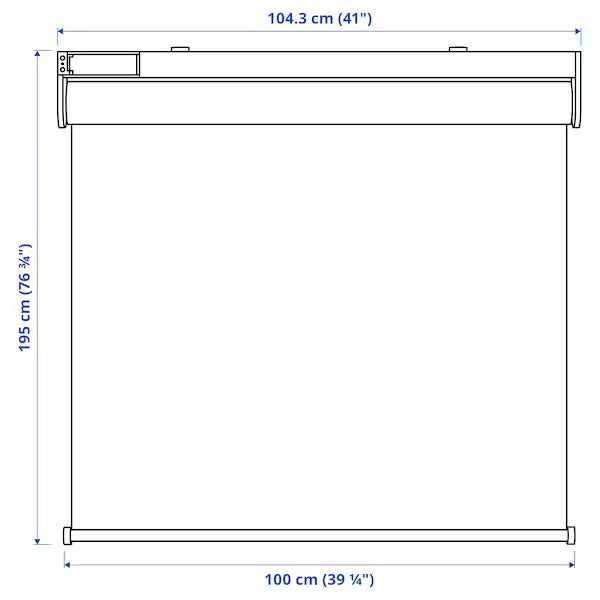 FYRTUR Block-out roller blind, smart wireless/battery-operated grey, 140x195 cm