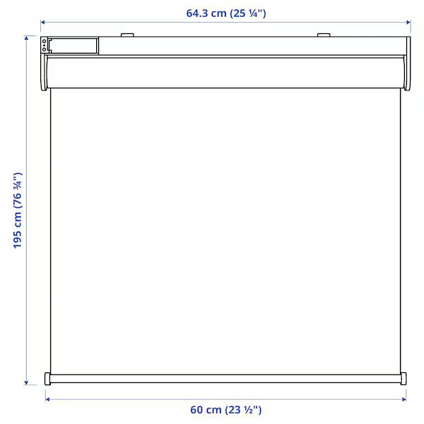 FYRTUR Block-out roller blind, smart wireless/battery-operated grey, 140x195 cm