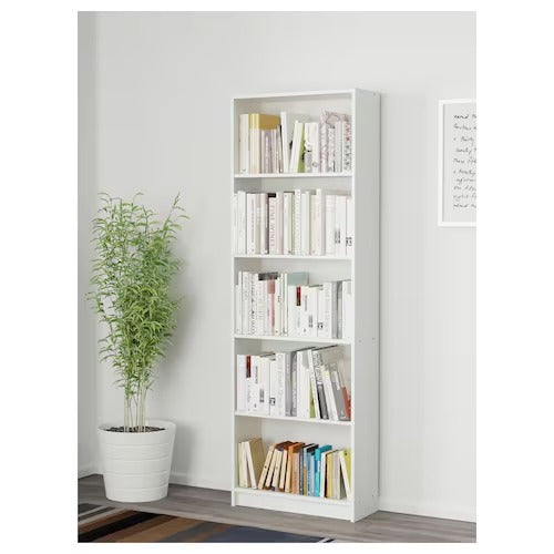 GERSBY Bookcase, white, 60x180 cm