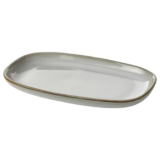 GLADELIG Plate, grey, 20x13 cm