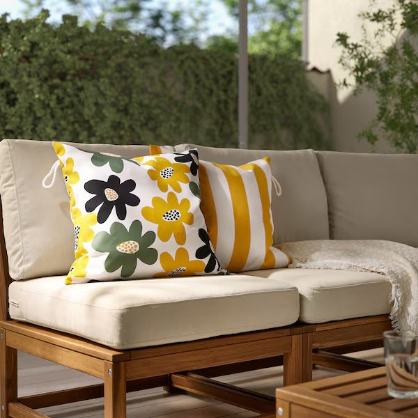 GULLBERGSÖ Cushion cover, multicolour floral pattern/outdoor indoor, 50x50 cm