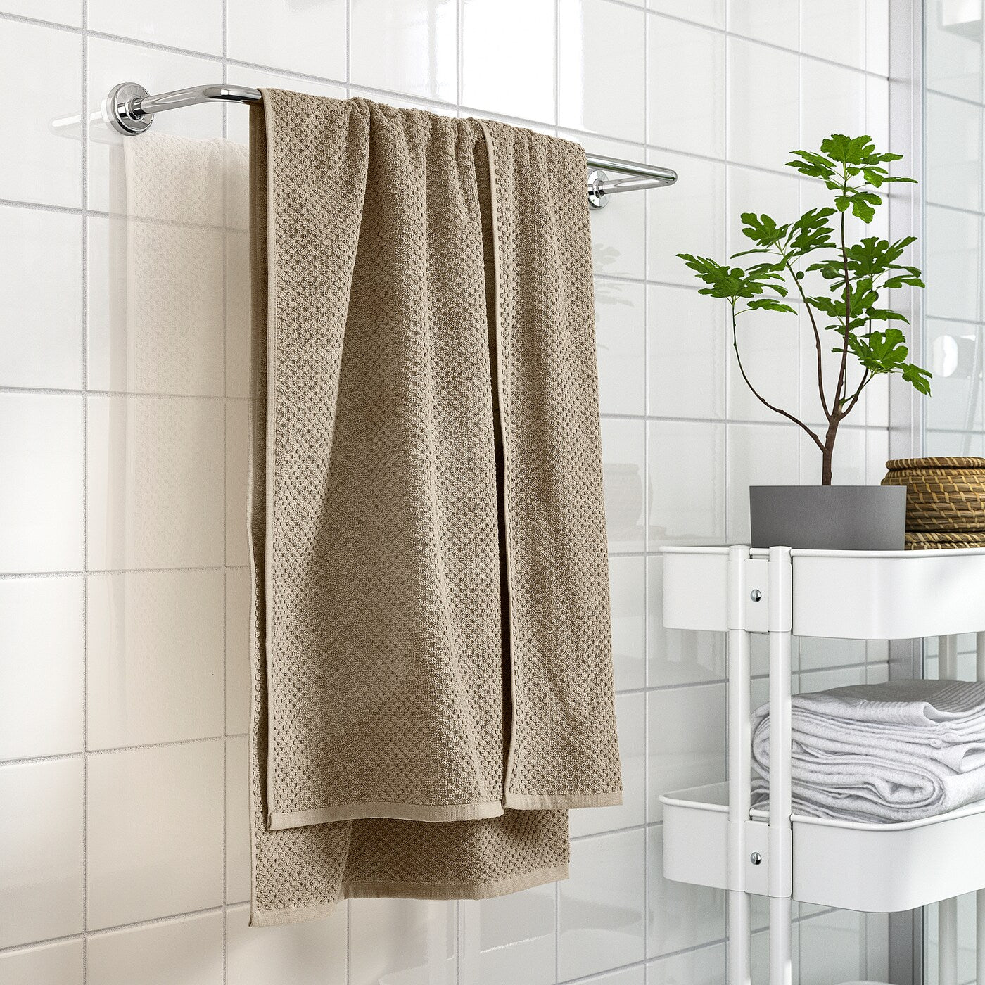 GULVIAL Bath towel, dark grey-blue, 70x140 cm