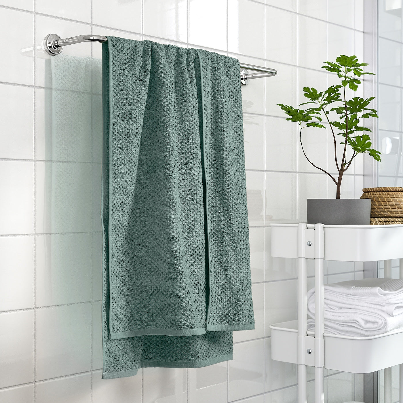 GULVIAL Bath towel, dark grey-blue, 70x140 cm