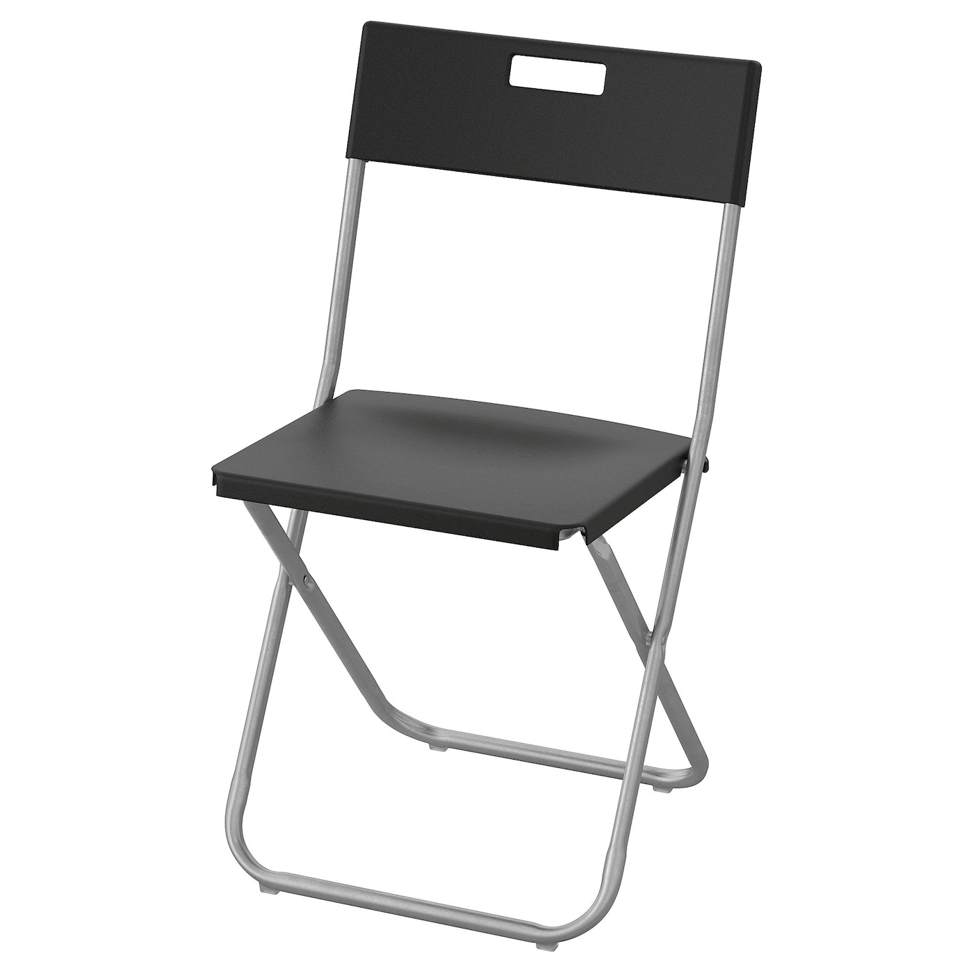 GUNDE Folding chair, black