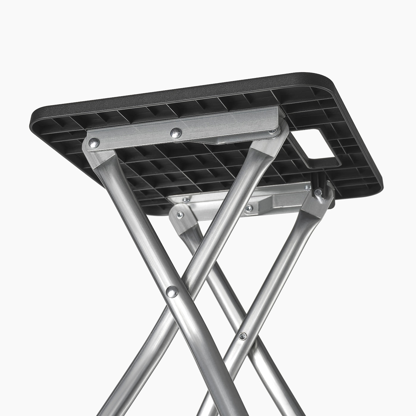 GUNDE Folding table, black, 67x67 cm