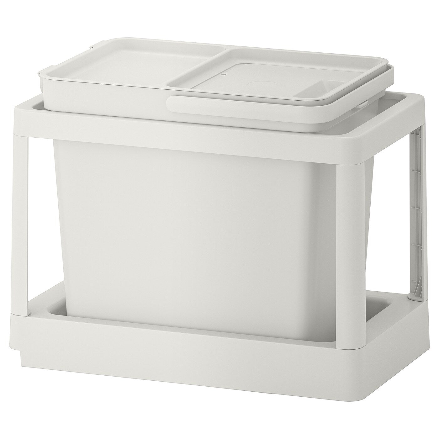 HÅLLBAR Waste sorting solution, with pull-out/light grey, 20 l