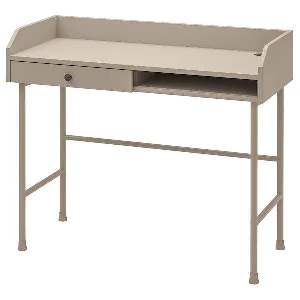 HAUGA Desk, beige, 100x45 cm