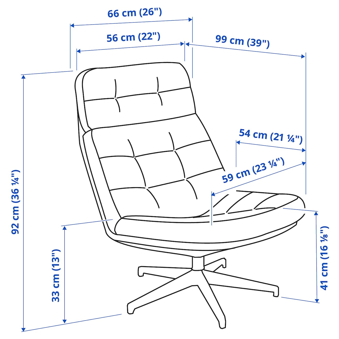 HAVBERG Swivel armchair, Lejde grey/black