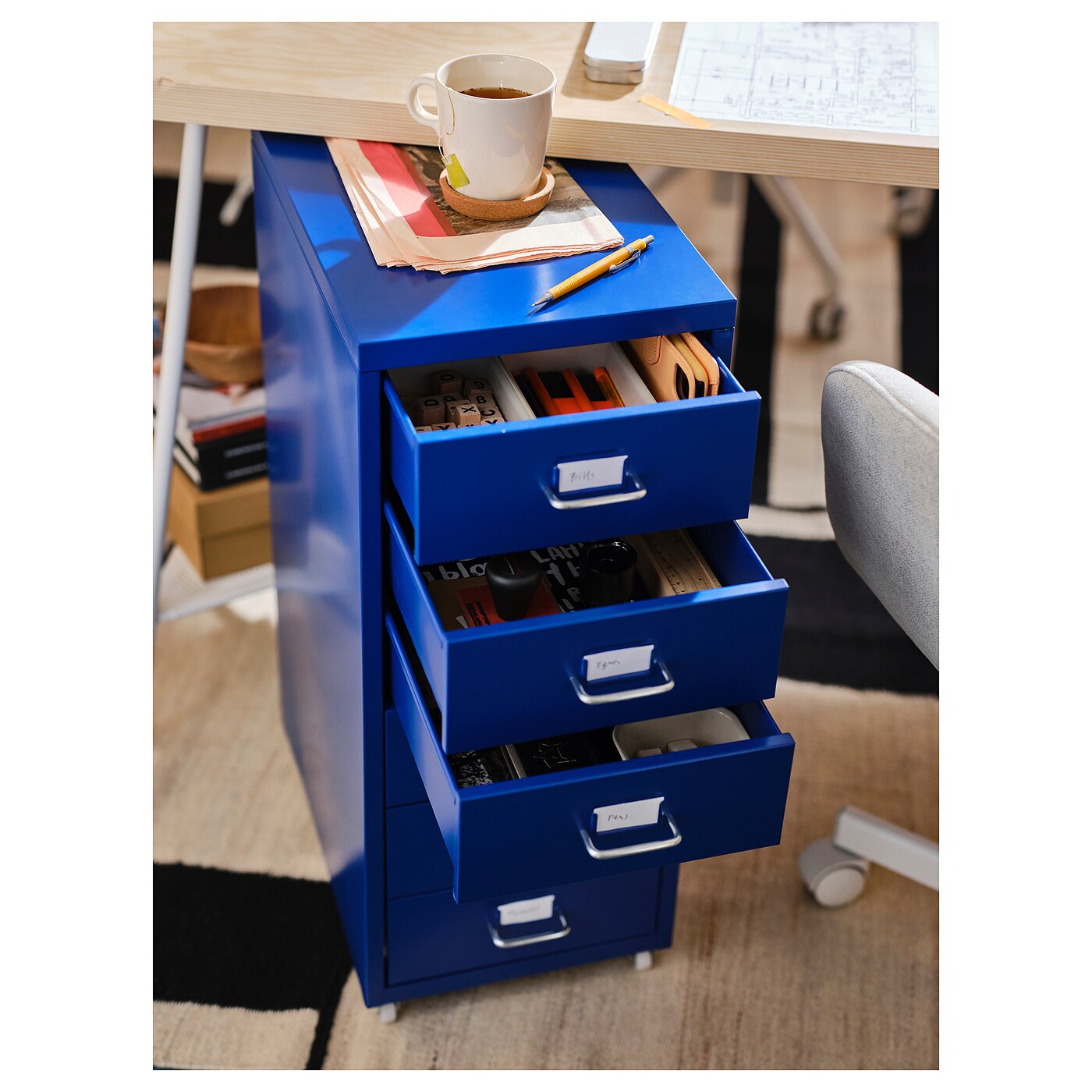 HELMER Drawer unit on castors, 28x69 cm