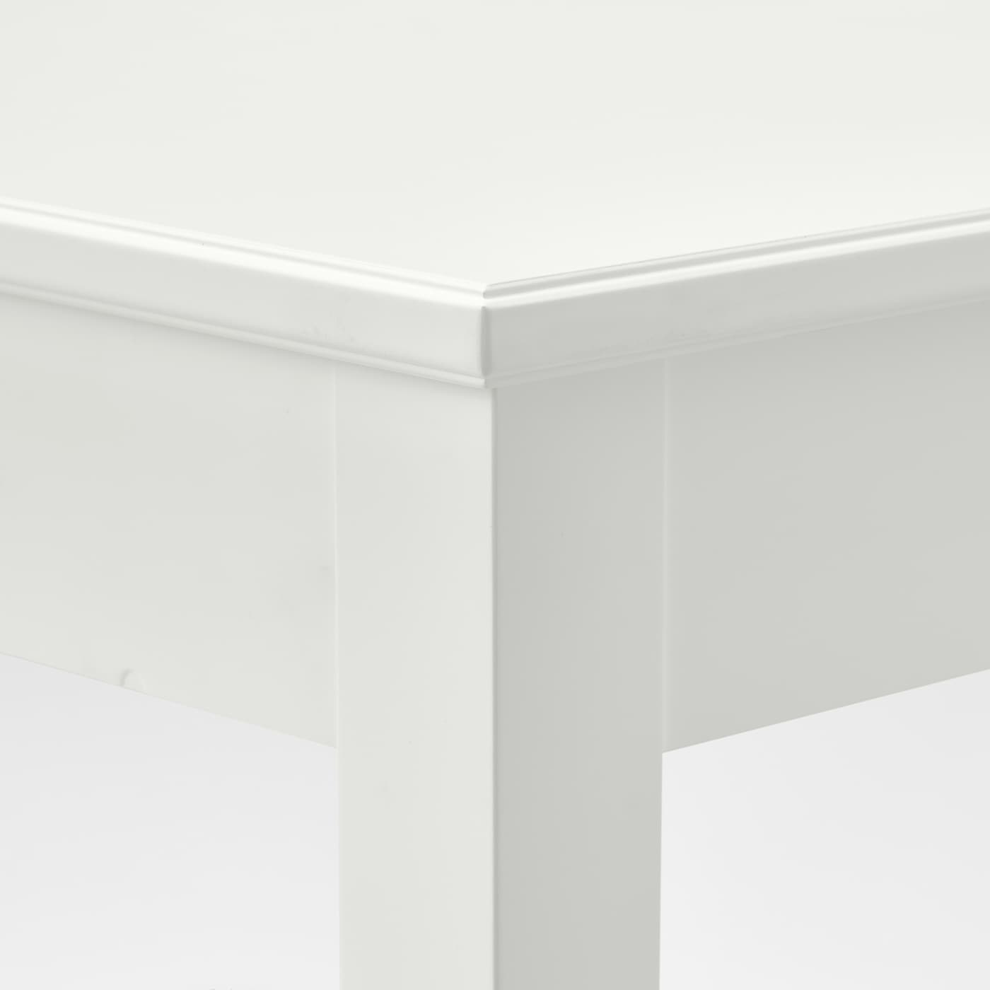 IDANÄS / SKOGSBO Table and 2 chairs, white/dark brown, 51/86x96 cm