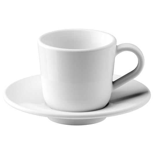 IKEA 365+ Espresso cup and saucer, white, 6 cl