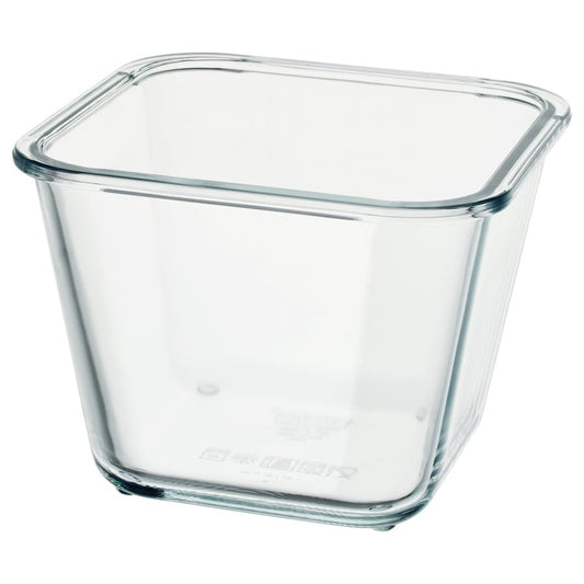 IKEA 365+ Food container, rectangular/glass, 1.0 l