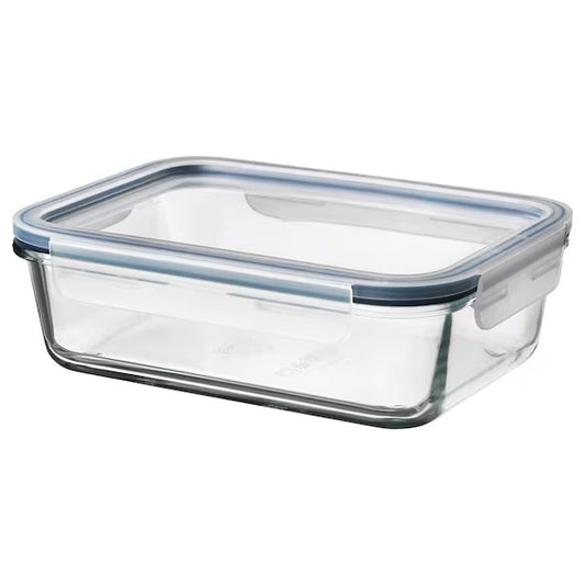 IKEA 365+ Food container with lid, rectangular glass/plastic, 1.0 l