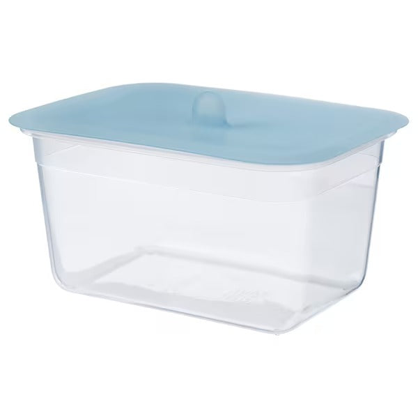 IKEA 365+ Food container with lid, rectangular plastic/silicone, 1.0 l