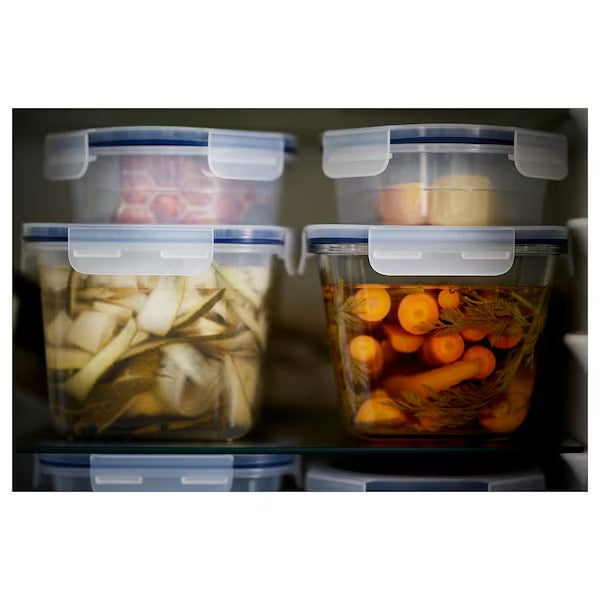 IKEA 365+ Food container with lid, rectangular glass/plastic, 1.0 l