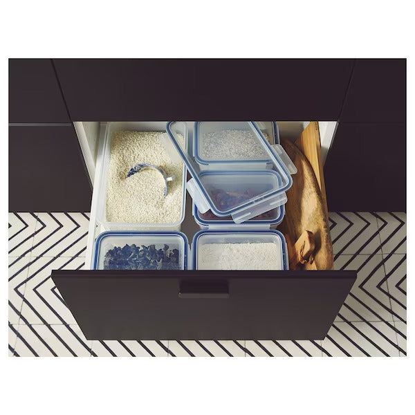 IKEA 365+ Food container with lid, rectangular/plastic, 1.0 l