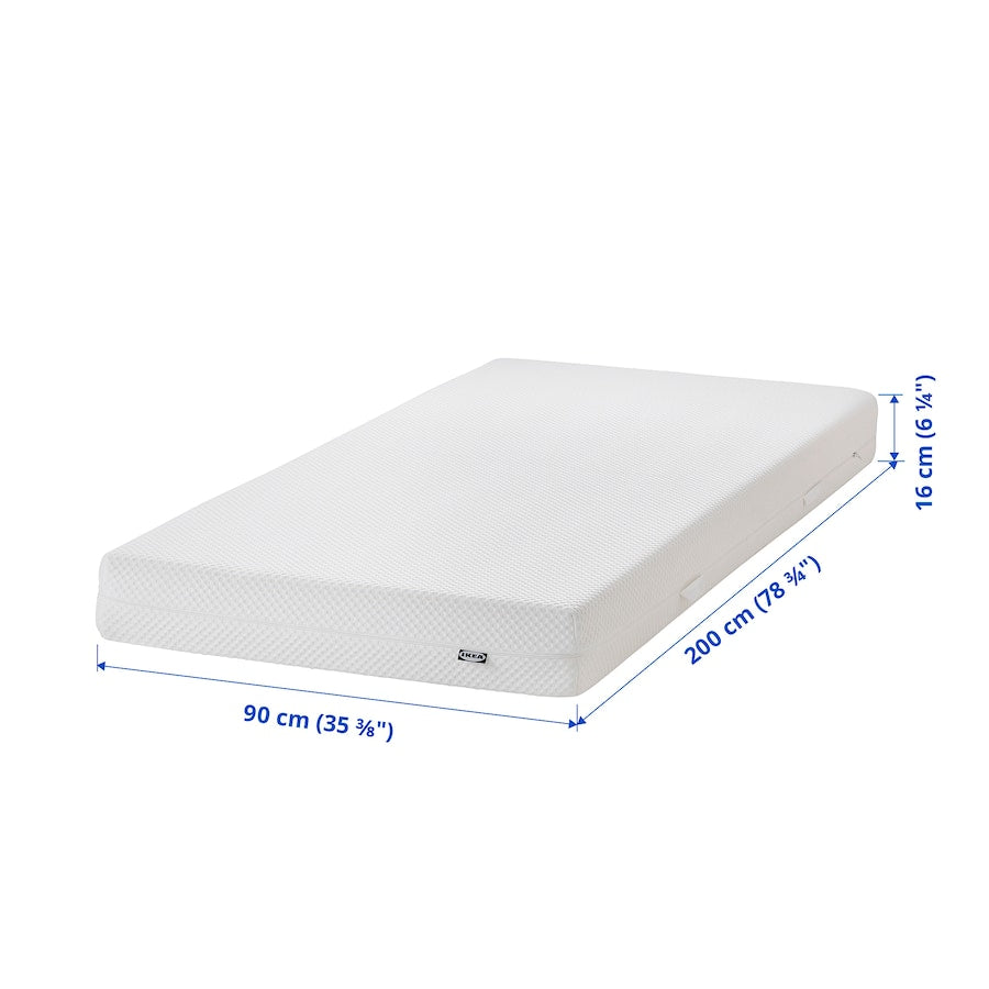 ÅBYGDA Foam mattress, firm/white, 90x200 cm