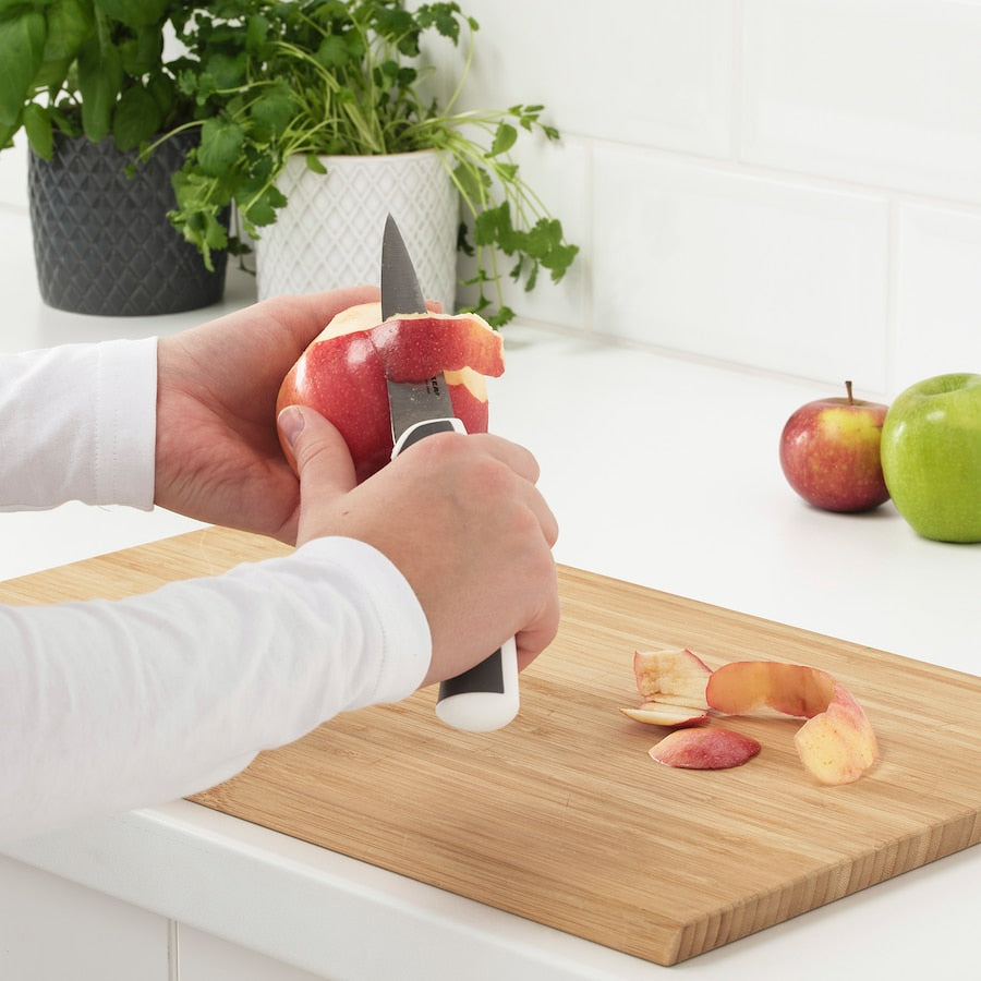 ÄNDLIG 3-piece knife set, light grey/white