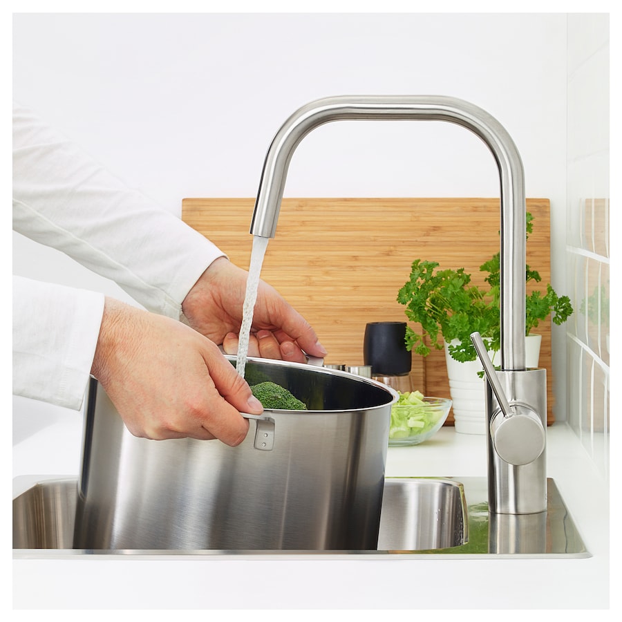 ÄLMAREN Kitchen mixer tap, stainless steel colour