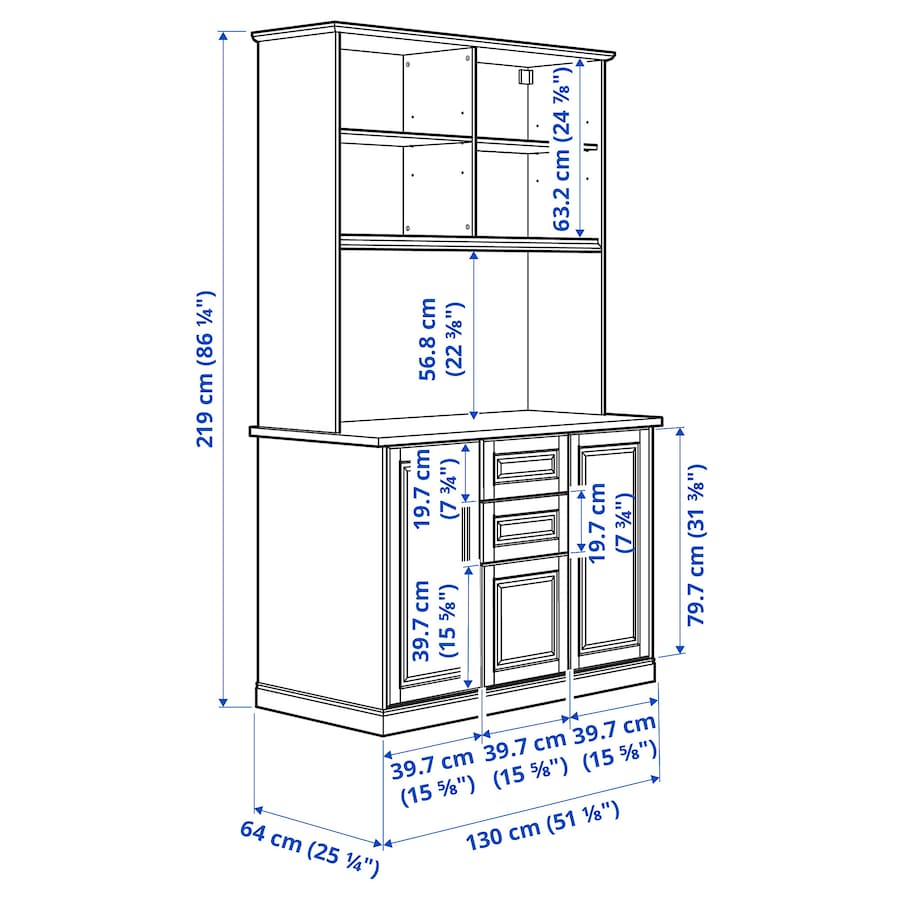 ÖNNERUP Kitchenett, eoff-white, 130x64x219 cm