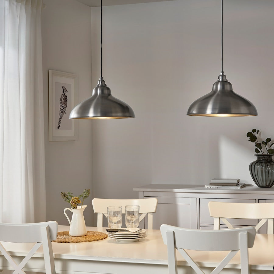 ANKARSPEL Pendant lamp, pewter effect, 38 cm