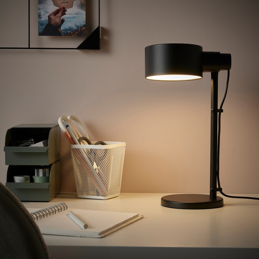 LÖVMÅNAD Work lamp, black