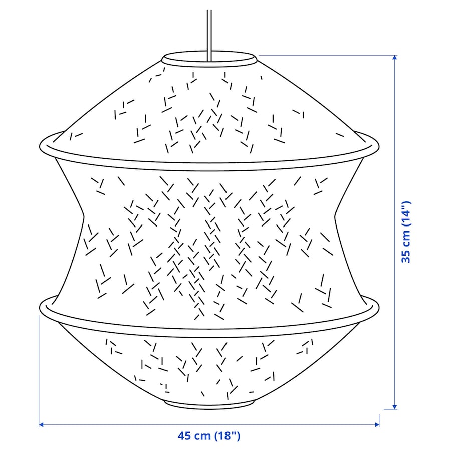 BLÅSTÅNG Pendant lamp shade, 45 cm