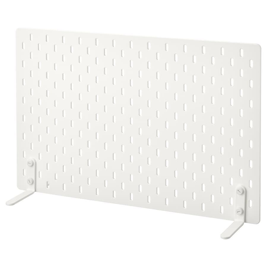 SKÅDIS Freestanding peg board, white, 56x37 cm