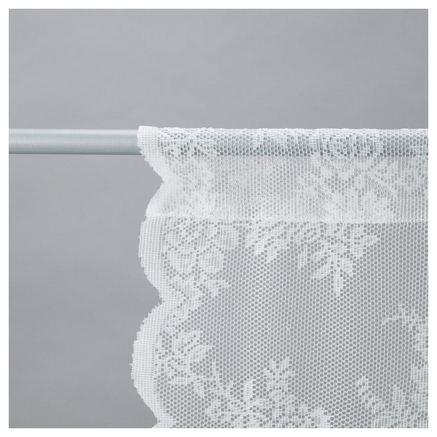 ALVINE SPETS Net curtains, 1 pair, with rod pocket/off-white, 145x250 cm