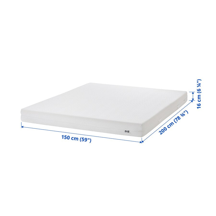 ÅBYGDA Foam mattress, firm/white, 90x200 cm