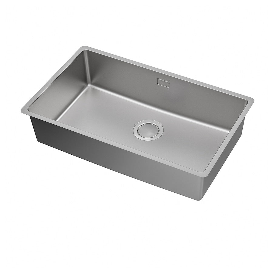 VRESJÖN Inset sink, 1 bowl, stainless steel, 37x44 cm