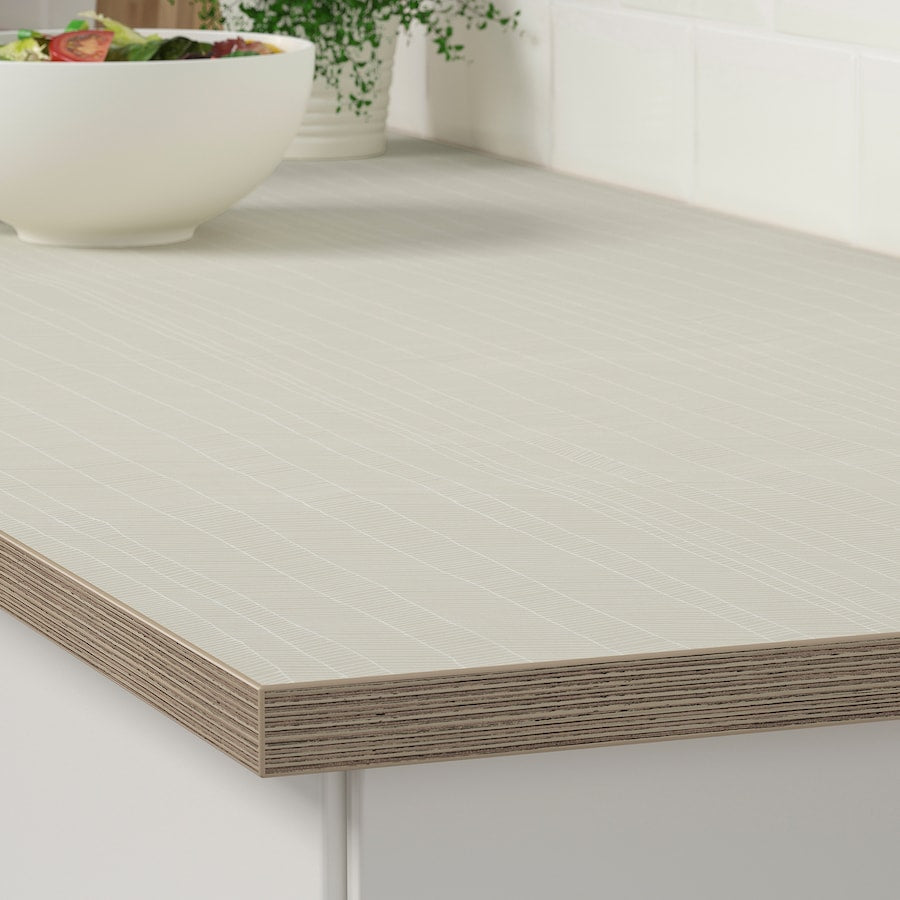 EKBACKEN Worktop, concrete effect/laminate, 246x2.8 cm