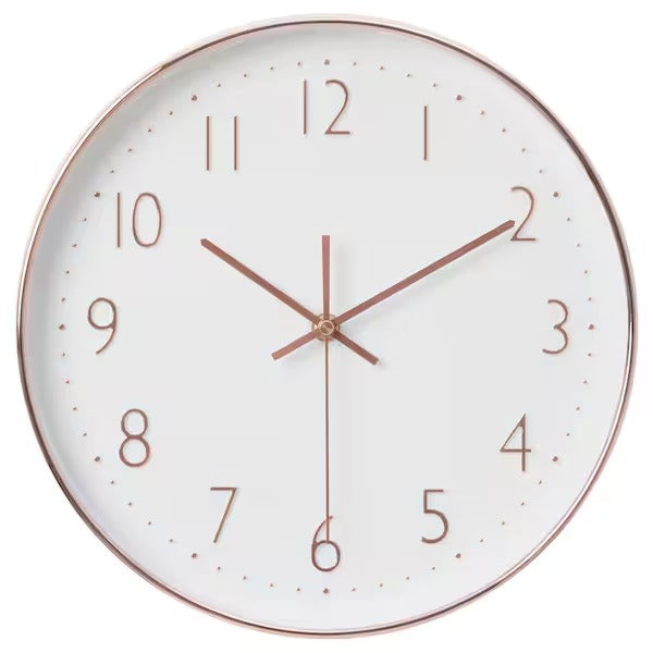 JÄNKIG Wall clock, copper-colour, 30 cm