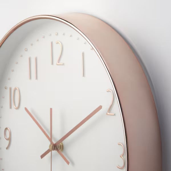 JÄNKIG Wall clock, copper-colour, 30 cm