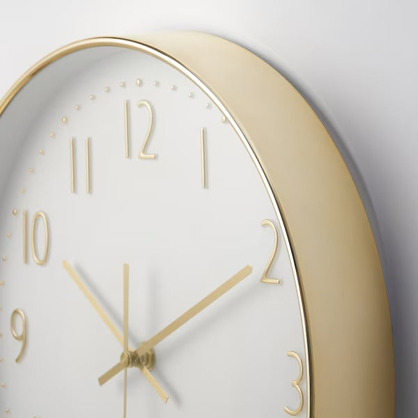 JÄNKIG Wall clock, gold-colour, 30 cm